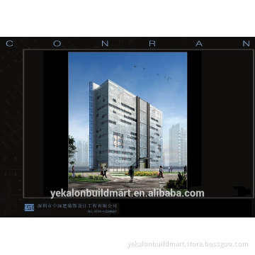 Yekalon top selling and to quaility hidden frame glass curtain wall